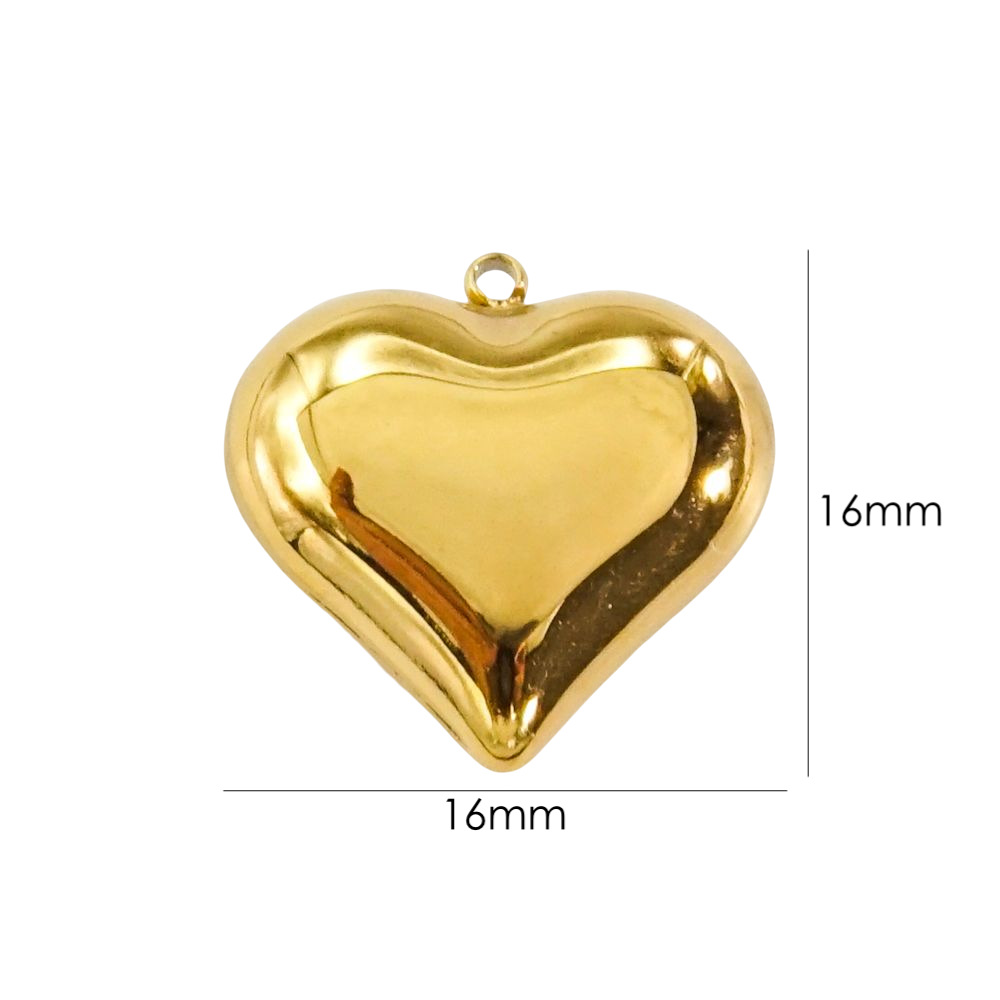 9g Weight PVD Coated Gold Plating Process Pendant Jewelry Making Type 14K Gold, Real Gold Plated Plating Material DIY Jewelry Accessories Classification 10 PCS/Package Quantity 304 Stainless Steel Material Heart Shape Pattern Simple Style Style Waterproof Non Tarnish, Plating Craft 10 PCS/Package 304 Stainless Steel PVD Coated 14K Gold Real Gold Plated Heart Shape Pendant DIY Jewelry Accessories 15
