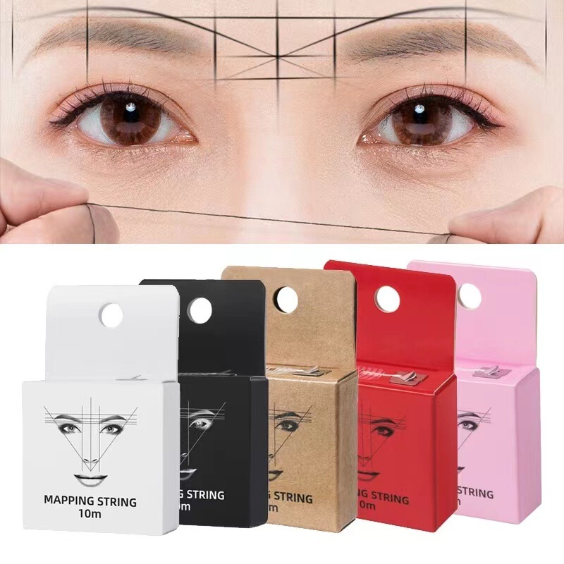 10m White Line Eyebrow Tattoo Ink Auxiliary Line Drawing Positioning Ruler Tattoo Eyebrow Ruler Eyebrow Positioning Line Box Tattoo Line Ruler