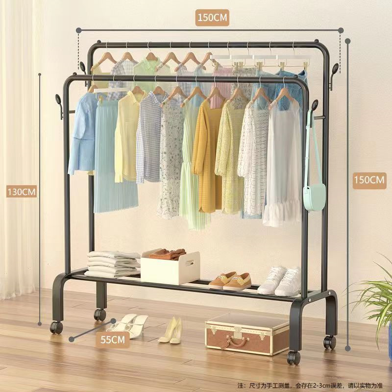 Combinación percha de ropa zapatos sombreros quilt tipo suelo balcón dormitorio sombreros gancho de almacenamiento de productos fabricantes de comercio exterior secado plegable