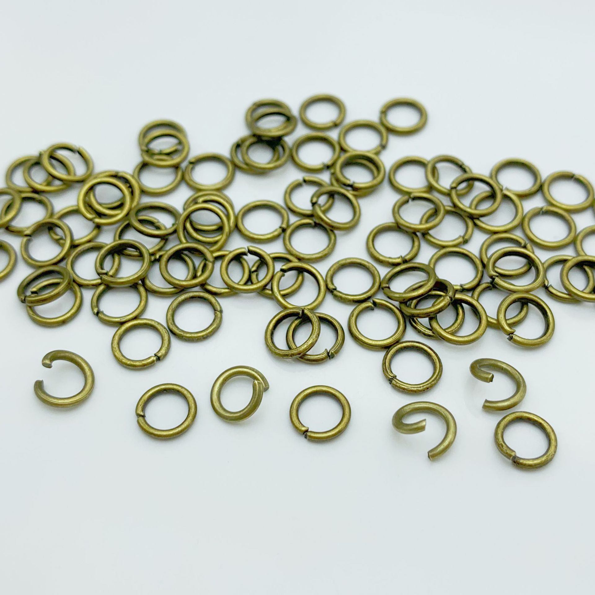 diy ジュエリーアクセサリー電気メッキオープンリング鉄リングクローズドリングブレスレットネックレス接続リングペンダント