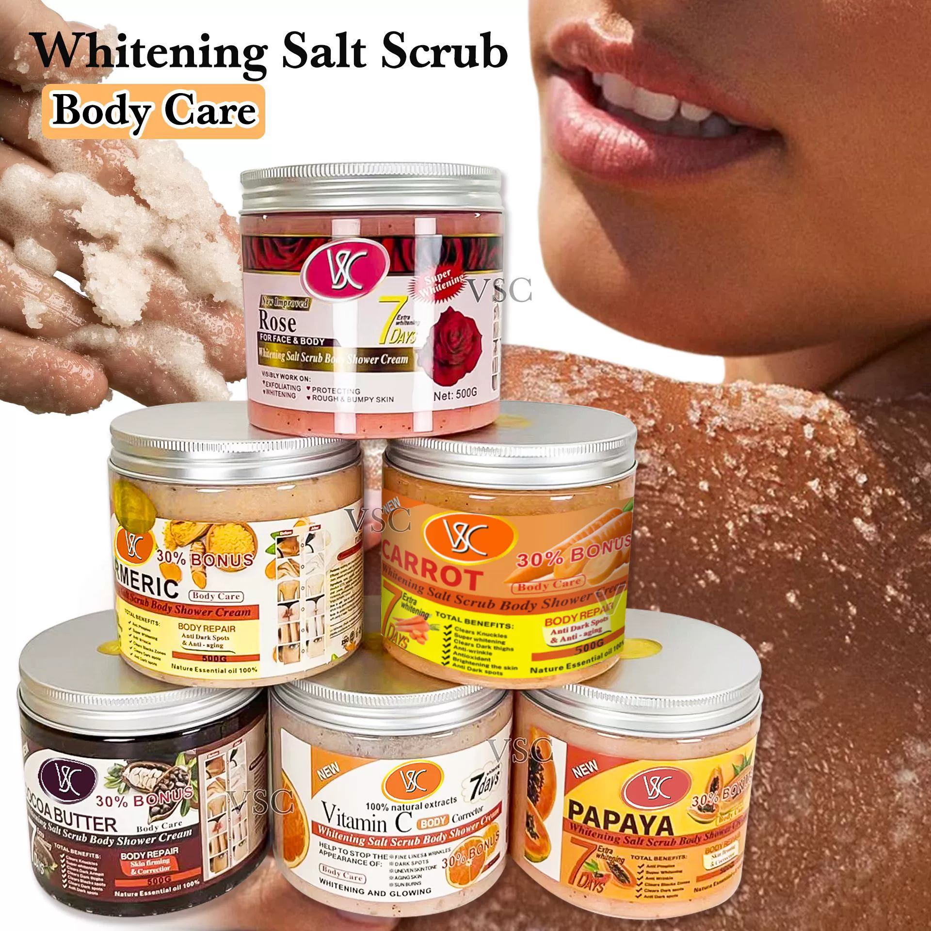 Трансграничный скраб из куркумы влажная соль для всего тела соль для ванны отшелушивание кожи мурея морская соль для купания влажная соль 500 г внешняя торговля