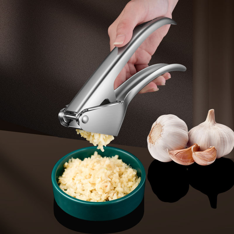 Kitchen Gadgets 304 Stainless Steel Garlic Press Manual Garlic Masher Household Garlic Mashed Clip Peeling Garlic Peel Garlic