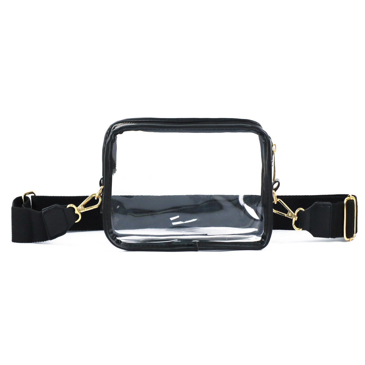 Women's Medium Pvc Solid Color Streetwear Transparent Square Zipper Crossbody Bag display picture 1