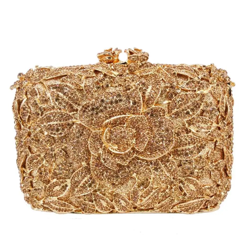 Rose Crystal bag pastel transfronterizo rosa diamantes bolsas de cena de fiesta de diamantes bolsas de mano de mujer