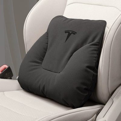 Tesla Model 3 New Version/Y/S/X – Headrest - horn-style-noble-black-tesla-lumbar-support-one-pack