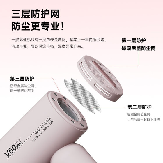 New high-speed hair dryer large wind anion does not hurt hair dryer travel easy to carry mini hair dryer