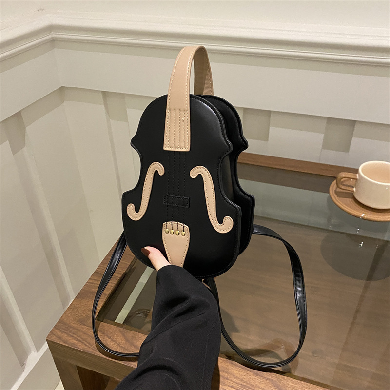 Violin Crossbody Bag Creative Backpack Single Shoulder Fashion Women PU Saddle Bag Multi-purpose Sports Small Music Score Bag Violin Crossbody Bag Creative Backpack Single Shoulder Fashion Women PU Saddle Bag Multi-purpose Sports Small Music Score Bag