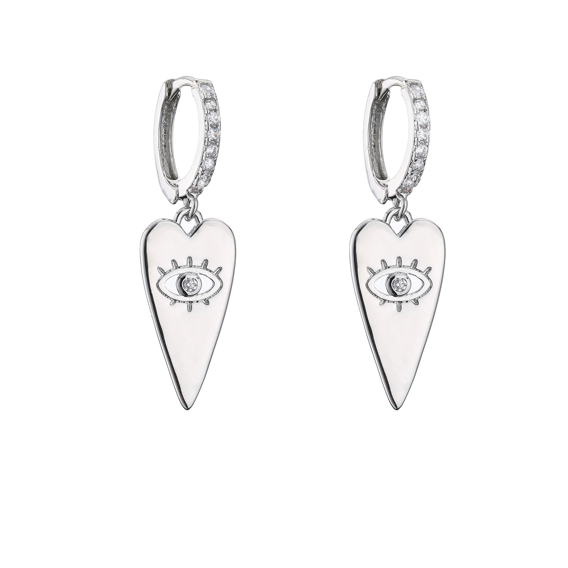 10g Weight Zircon Inlay Material Earrings Classification Wedding, Birthday Occasion Copper Material Geometric Pattern Women'S Gender Plating Design Fashion Style Fashion Geometric Plating Copper Zircon Earrings 1