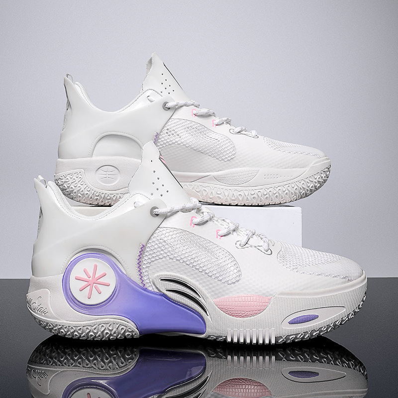 Chaussures pour hommes Chaussures de sport d'été Chaussures de course Étudiants sportifs pour hommes Son de friction Basket-ball Junior High School Student Chaussures de mode_voghion.com