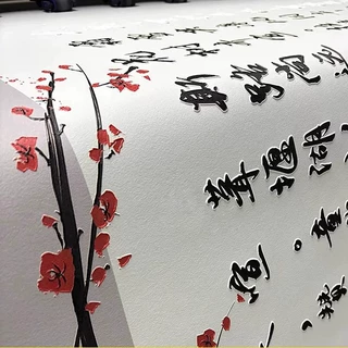 壁纸定制新中式亭台楼阁电视背景墙壁布客厅墙纸沙发装饰墙布壁画