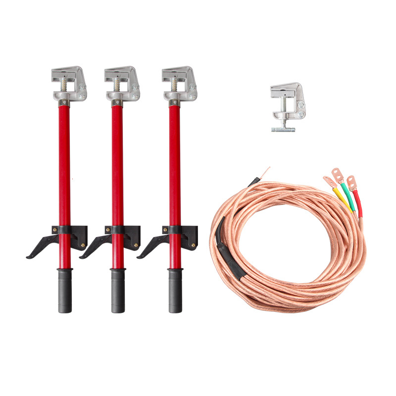 High-voltage grounding rod 10kV 35kV 66kV 25mm&sup2; grounding wire grounding pin grounding clip handheld grounding rod