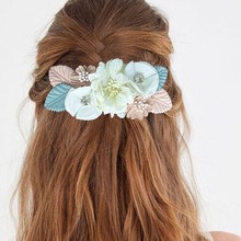 跨境发饰高级感顶夹韩式发卡顶夹发饰头顶夹头饰花朵发夹高级感