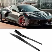 Подходит для Chevrolet Corvette C8, модификация боковых юбок Corvette C8 Z51, улучшенный карбоновый боковой спойлер