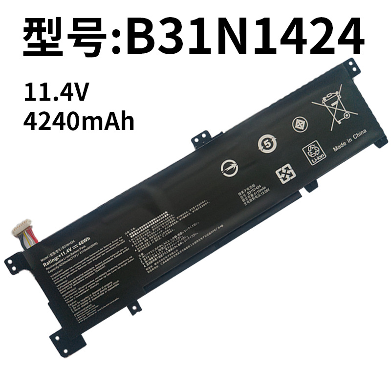 适用华硕B31N1424 A400U A401L K401L/U V405L U4000 笔记本电池