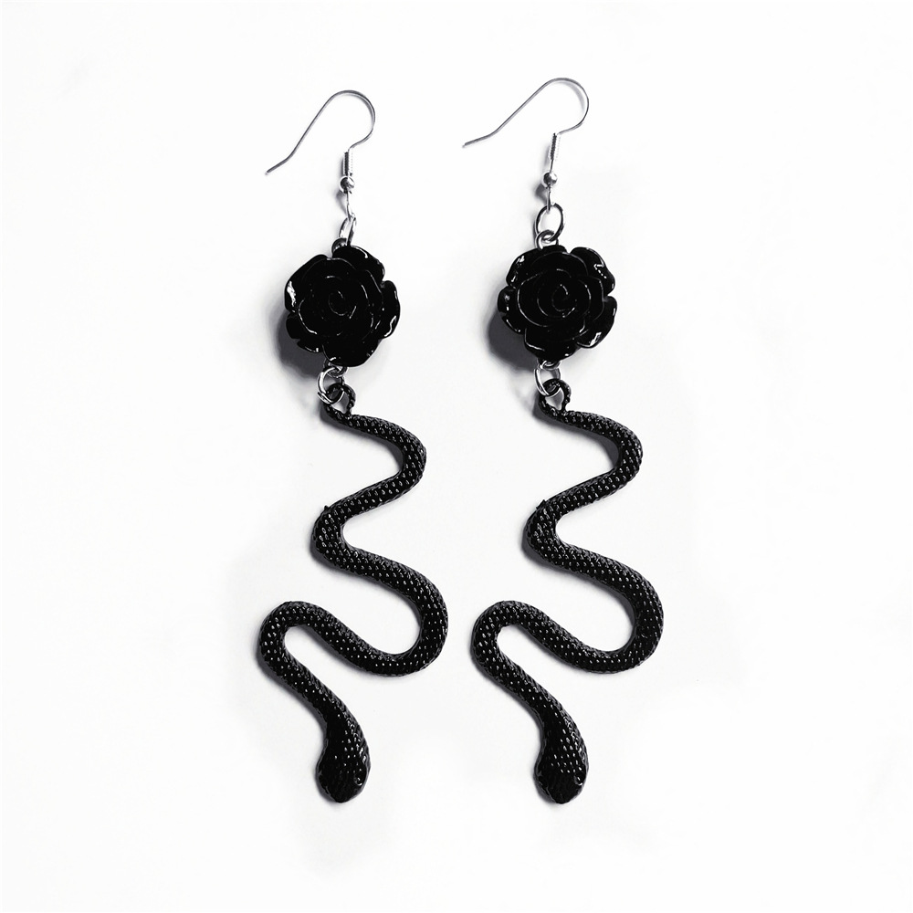 Casual, Retro Style 1 Pair Casual Retro Cross Flower Butterfly Plating Hollow Out Alloy Drop Earrings