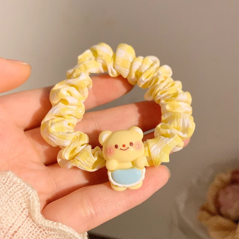 黄油果酱~可爱小熊小肠发圈女高级感皮筋头绳发饰头饰大肠圈发圈|undefined