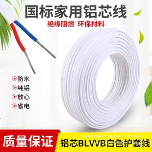 Aluminum Wire, Electric Cable, 2.5, 4, 6 Square Shielded Wire, 2-Core Household Aluminum Core, Outdoor 2-Core Flame-Retardant Power Cord