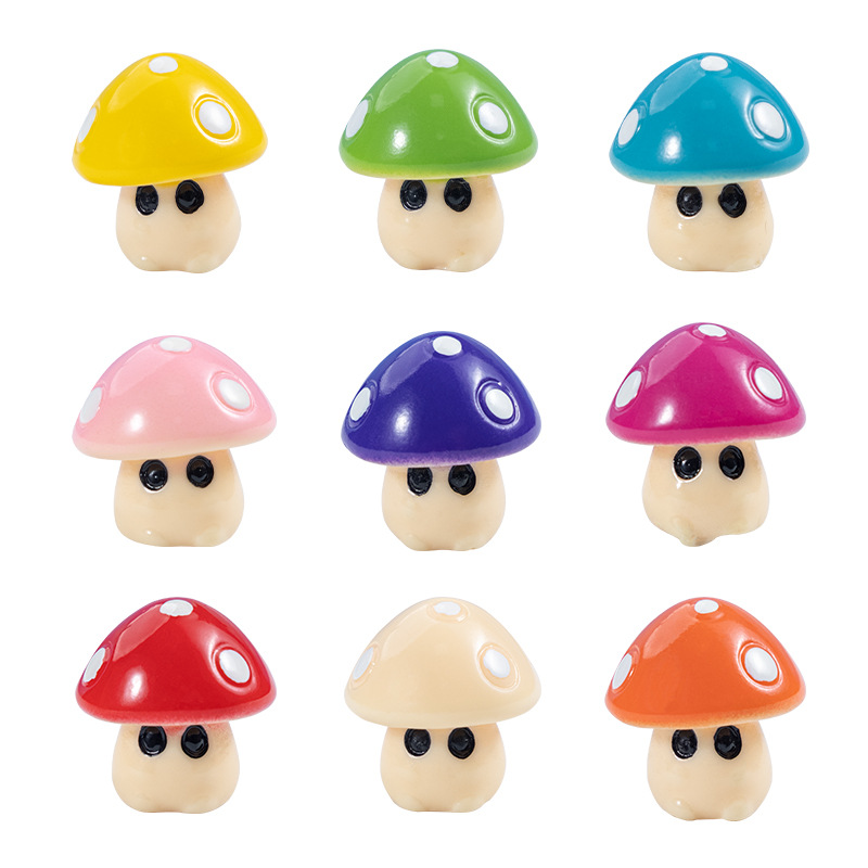 (2개) 시뮬레이션 식물 다채로운 대형 버섯 마이크로 조경 장식품 정원 화분 분재 장식 수지 조경 장식품