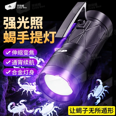 Special Lamp for Scorpions, Multi-Functional Strong Light Flashlight, Rechargeable Outdoor Long-Range Ultra-Bright Purple Light, Long Battery Life