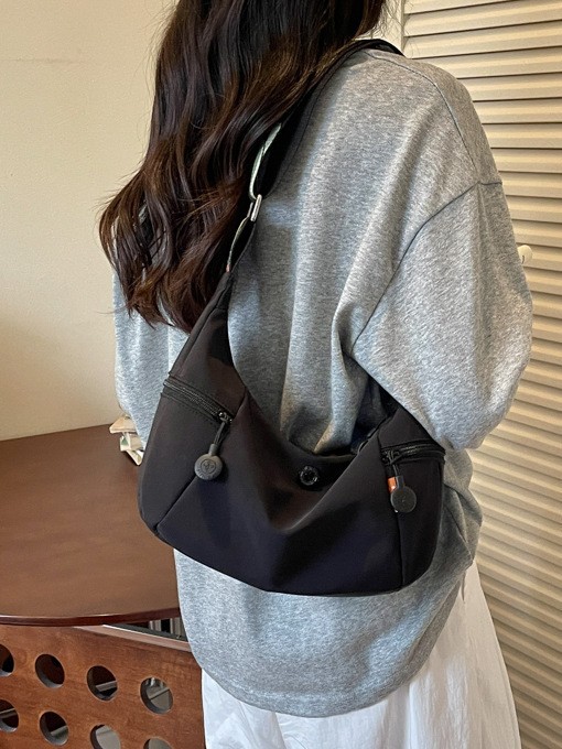Bolso de tela de nylon de gran capacidad para mujeres 2026 nuevo estilo ligero bolso de moda bolso de bolsas de bolsas de hombro de viaje ocio
