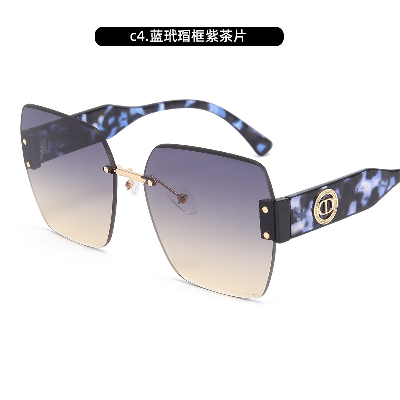 Nuevas gafas de sol de moda, gafas de sol con corrector de maquillaje de montura grande, sentido de alta gama, gafas de sombra callejera de celebridades de Internet, transmisión en vivo