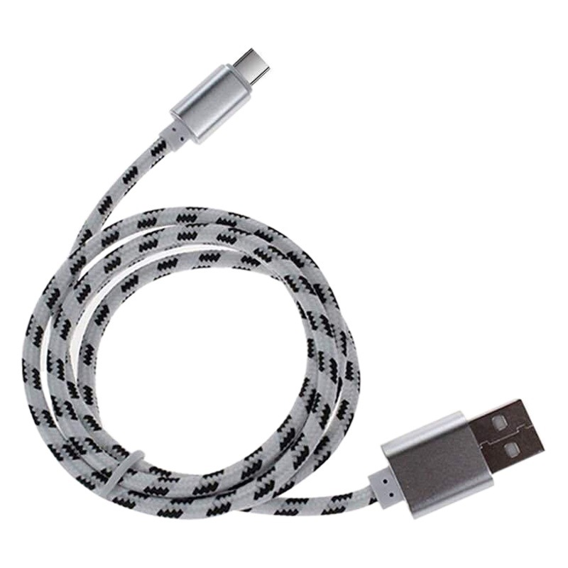 Transfronterizo caliente 2A Tigre Plaid aleación de aluminio cable de datos para Apple Android type-c123 m cable de carga rápida