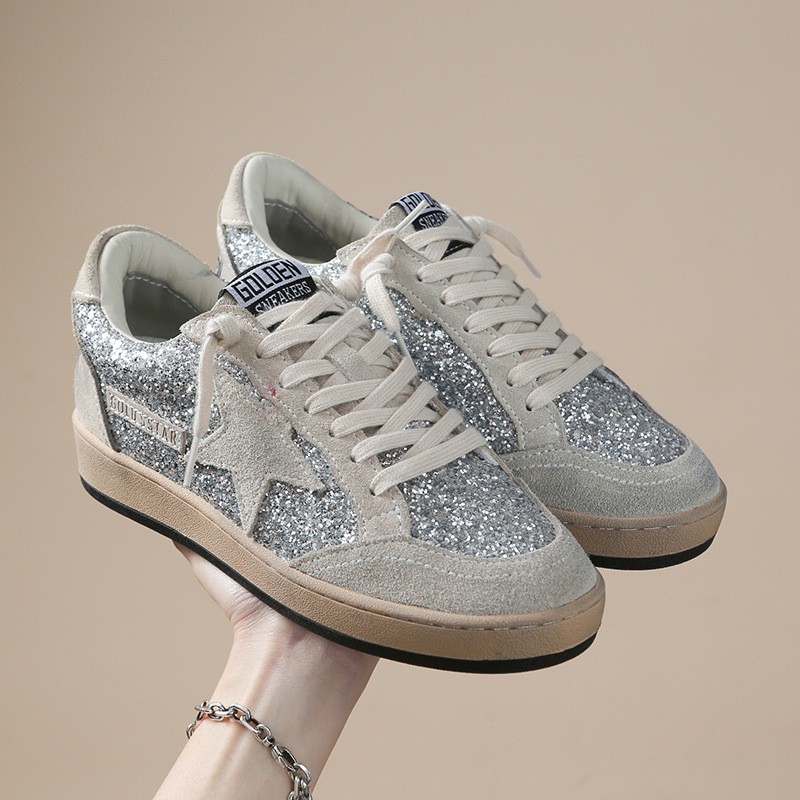 South Korea Small Dirty Shoes Women's New Style Old Star Sequins Academic Style Lace-up Casual Board Shoes Casual Fashion 100 South Korea Small Dirty Shoes Women's New Style Old Star Sequins Academic Style Lace-up Casual Board Shoes Casual Fashion 100