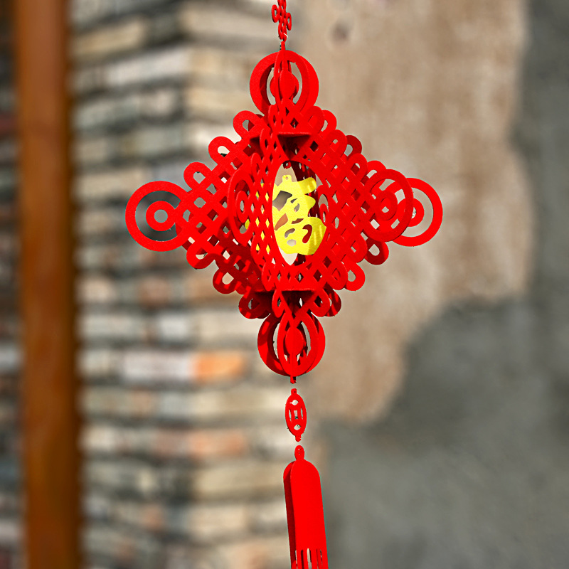 Red Lantern wholesale new year Festive lantern diy Spring Festival decorate Non-woven fabric lantern Pendants Blessing Lanterns Manufactor Direct selling
