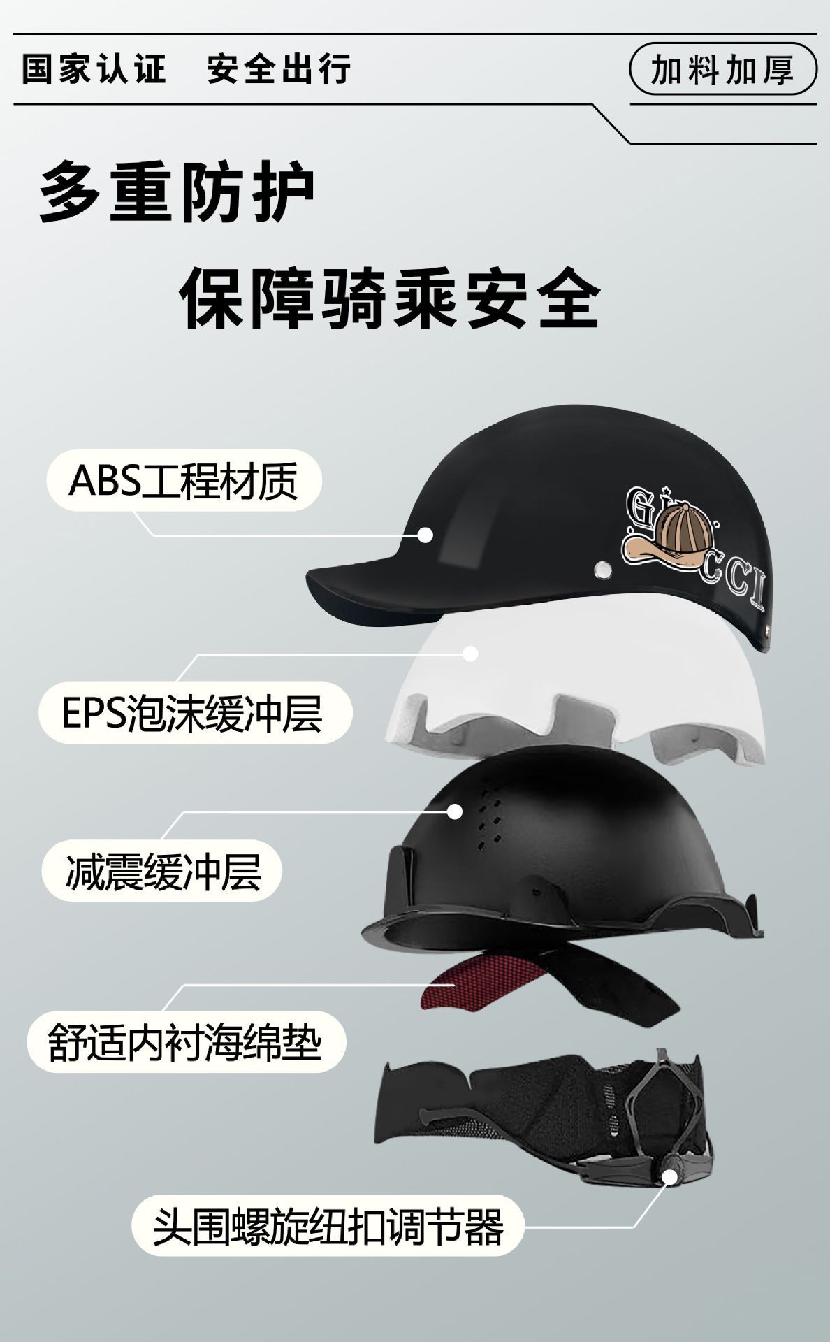 New National Standard 3C Certified Electric Vehicle Helmet Retro Fashion Motorcycle Helmet Summer Breathable Sunshade Electric Vehicle Helmet