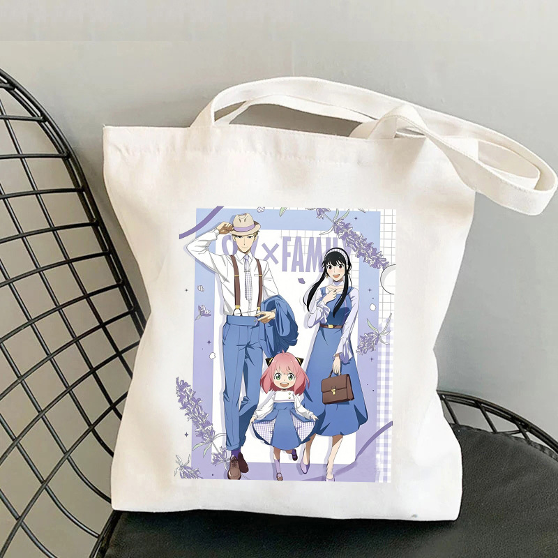 Anime periférico espía play House bolso de lona estudiante diario bolso de compras bolso