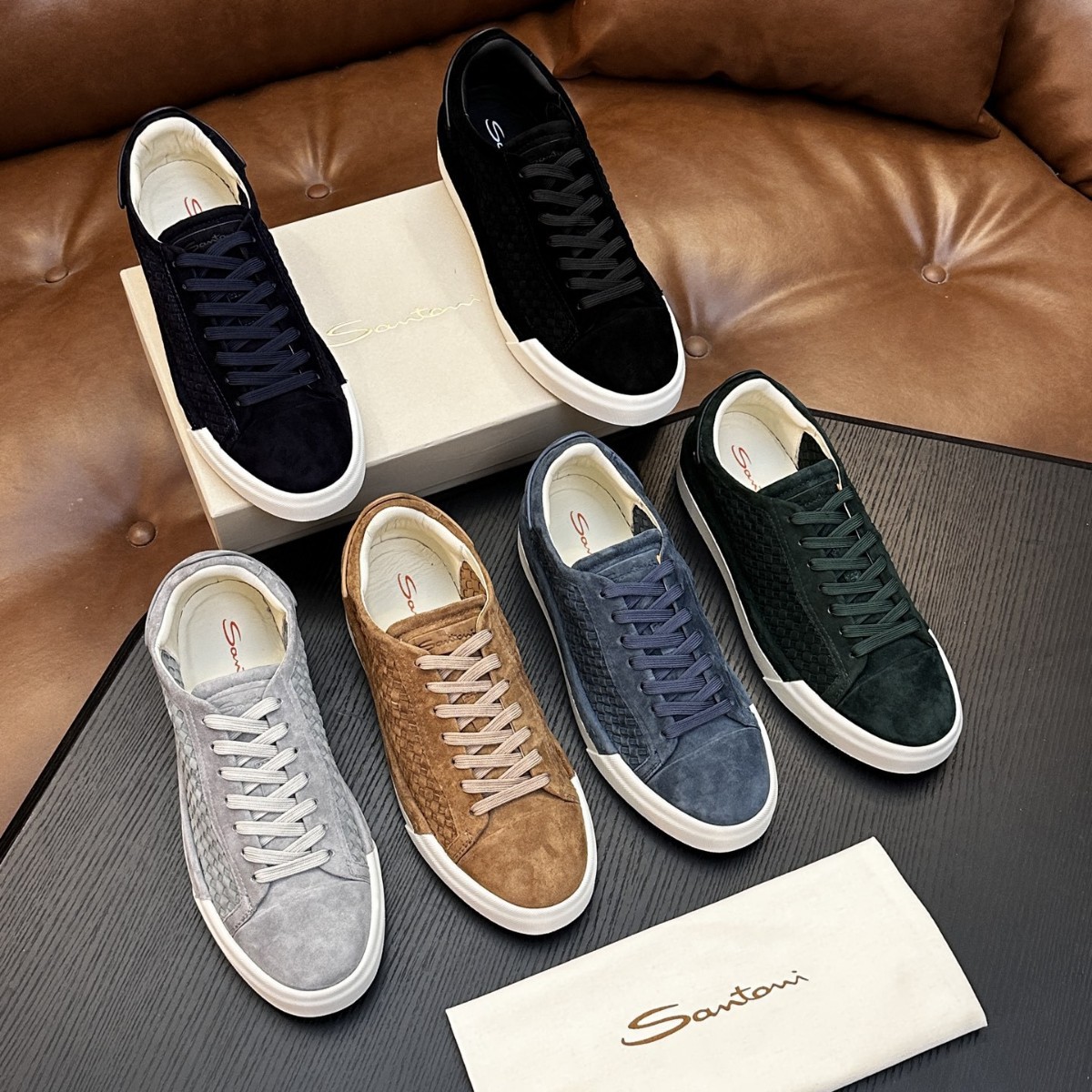 Kişi dəri idman ayaqqabısı, nəfəs alan casual sneaker