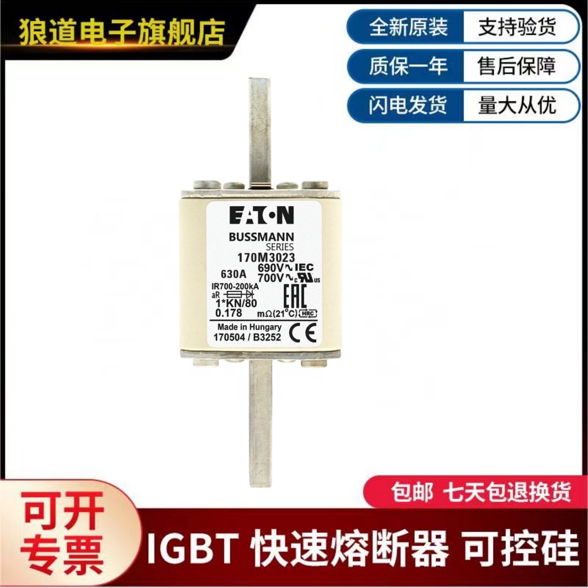 美国伊顿巴斯曼熔断器  170M3008  170M3009  170M3010  170M3011