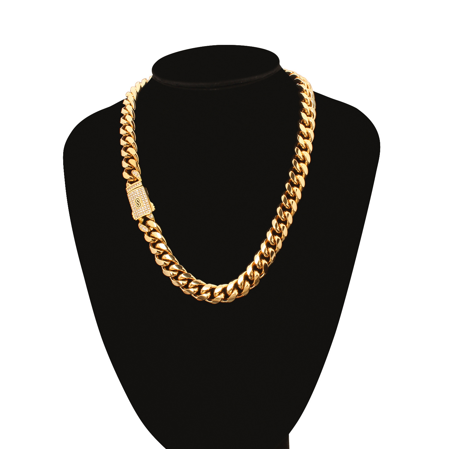 33g Weight Box Clasp Closure Clasp Closure Type Chain Necklace Classification 304 Stainless Steel Chain Material Cuban Link Chain Curb Chain Chain Type 1 Piece Quantity Holiday, Party Occasion 304 Stainless Steel Material Geometric Pattern All Seasons Season Men's Gender Plating Design Hip-Hop, Punk Style Hip-Hop Punk Geometric 304 Stainless Steel Plating Men's Chain Necklace Men Chain Necklaces 2
