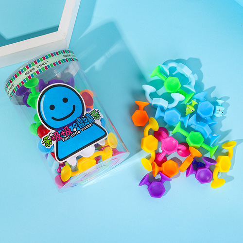 New suction and sticky sticky puzzle soft building blocks children's toys assembled building blocks suction stick toddler teaching aids