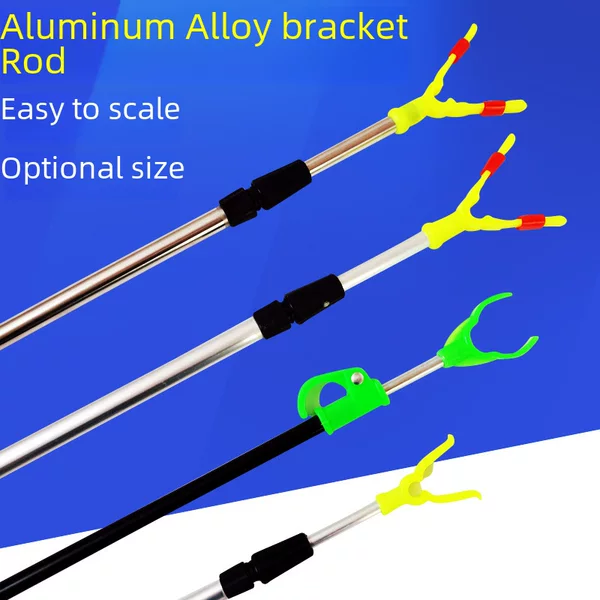 Wholesale fishing rod bracket stainless steel aluminum alloy sea Rod simple bracket ground bracket Rod Y-shaped ultra-short telescopic rod frame