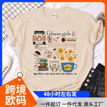 Gilmore Girls t-shirts women manga graphic harajuku Tee girl