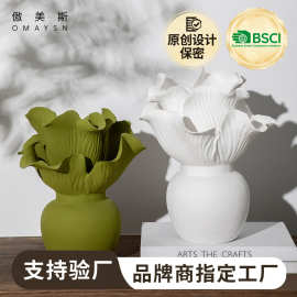手工陶瓷花瓶傲美斯Omaysn跨境独特造型家居摆件现代风装饰工艺品