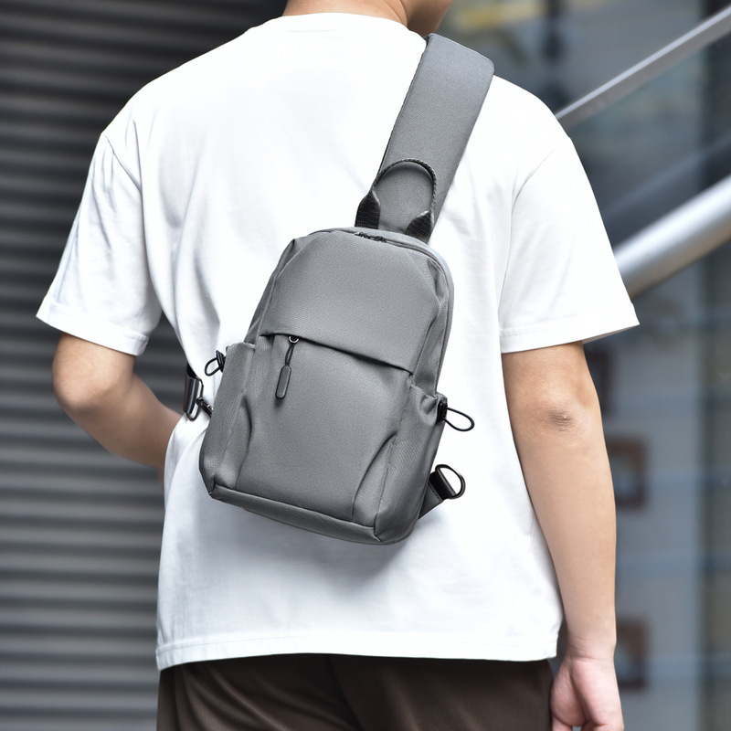 Cross-border New Trendy Men's Chest Bag Multifunctional Trendy Brand Portable Mobile Phone Bag Simple Casual Water-repellent Crossbody Bag
