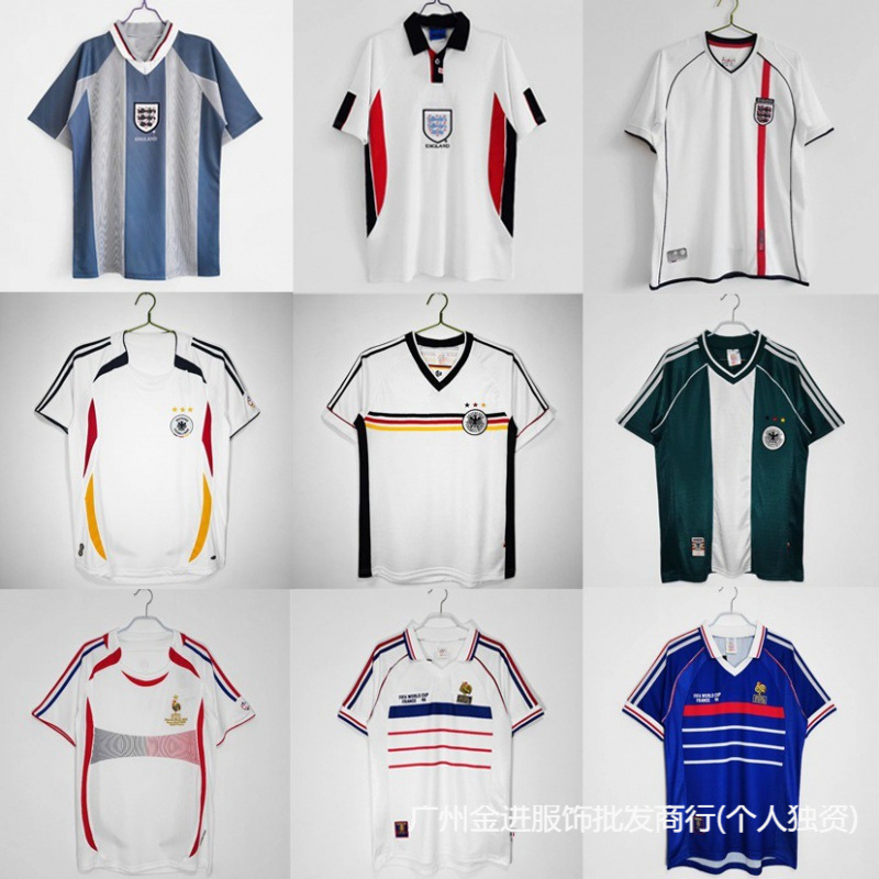 Vintage Futbol Formaları - İngiltərə, Fransa, Almaniya, Braziliya