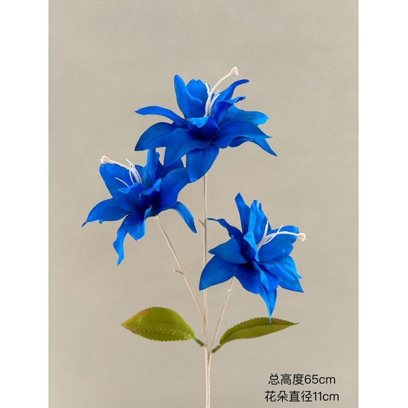 Flor simulada 3 cabezas lirio rosa lirio rojo accesorios de boda boda decoración al aire libre flor de seda camino tira de flores