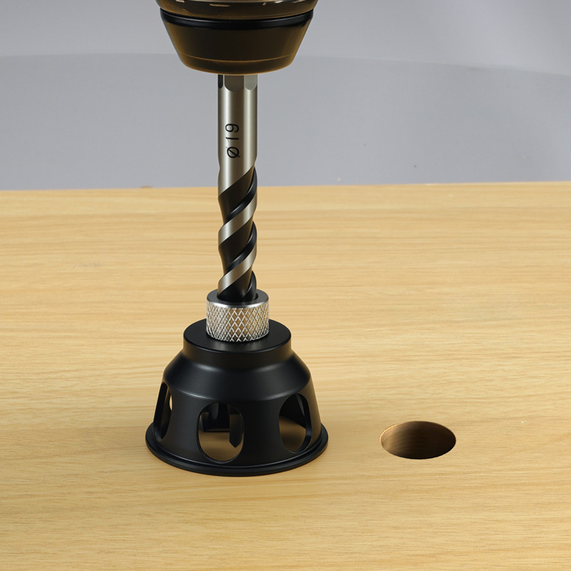垂直穴あけロケータアルミ合金ストレート穴穴あけ器穴あきテーブル穴あきバリトリミング木工DIYツール|undefined