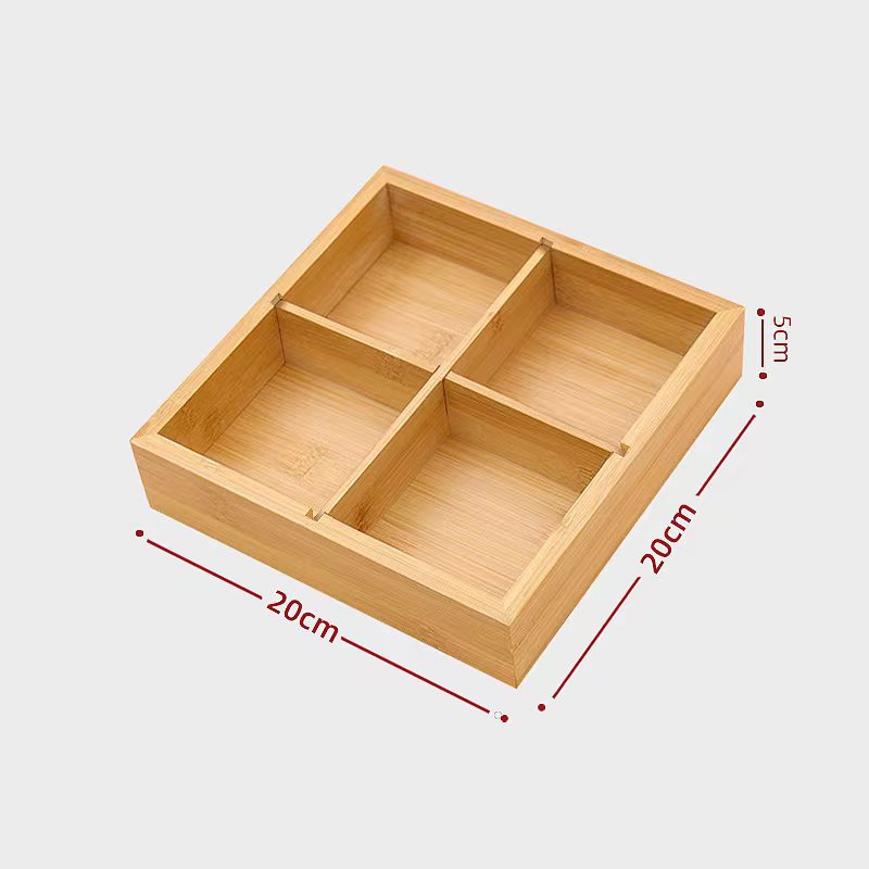 4 그리드 대나무 상자