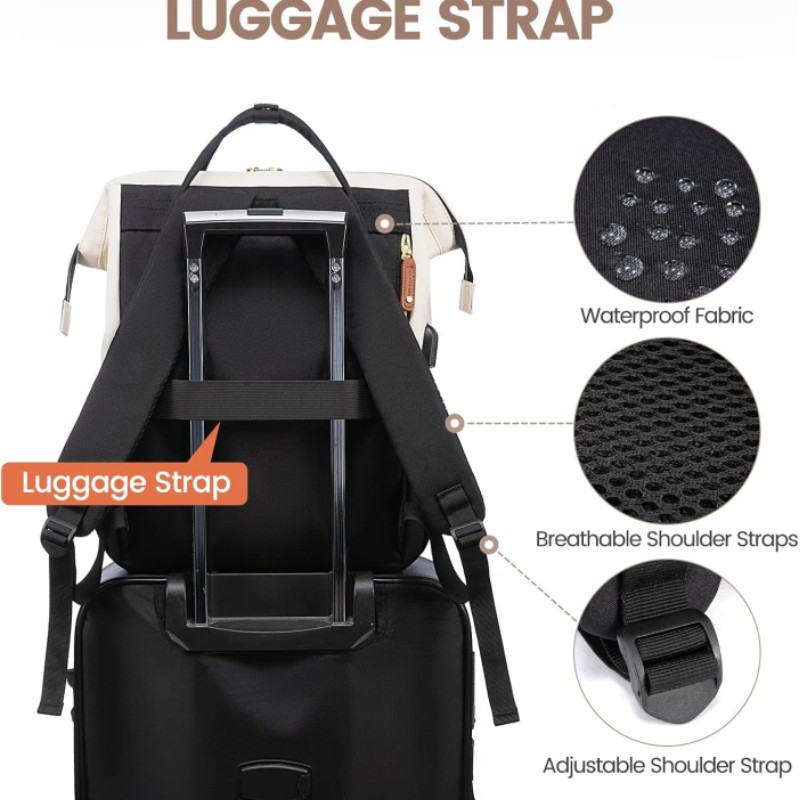 Inventario transfronterizo con mochila USB, mochila impermeable de negocios, bolsas de computadora portátil multifuncionales, mochila para hombres y mujeres