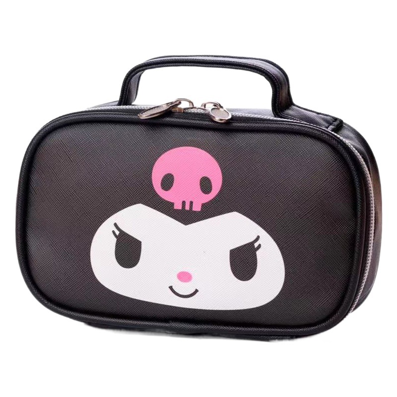 INS estilo multi-funcional de viaje bolsa de cosméticos Portátil Bolsa de lavado Merlot mini estudiante de dibujos animados de escritorio de almacenamiento de papelería