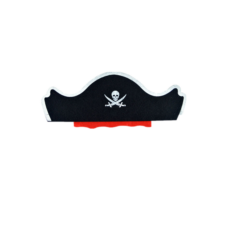 Nueva máscara de ojo de pirata de Halloween sombrero de pirata del Caribe vestido de fieltro para Niños Accesorios de juego de fiesta en stock