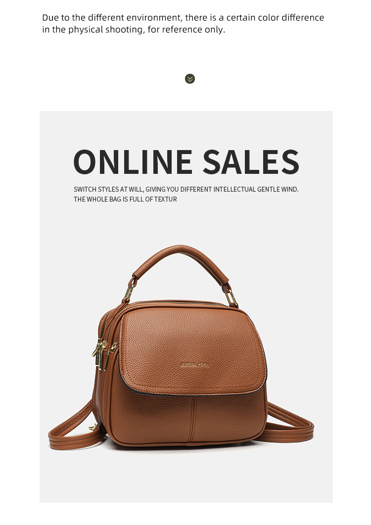 High Quality Women's Casual Backpack With Lychee Pattern Handbag For Commuting Women_voghion.com