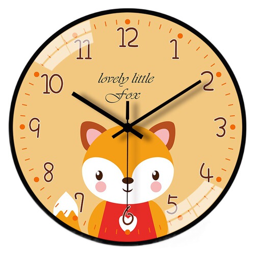 8-inch 20cm Wall Clock for Living Room, Modern Minimalist Early Education Learning Clock for Home, Bedroom Cartoon Clock