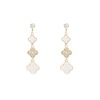 Advanced fashionable design elegant earrings, brand stone inlay, zirconium, high-quality style, four-leaf clover