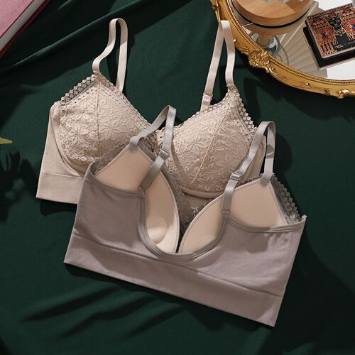 Fixed cup big U beautiful back latex all-in-one bra pad tube top without steel ring anti-exposure bottoming women's underwear wrap chest