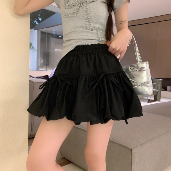 Summer fitted skirt with bow